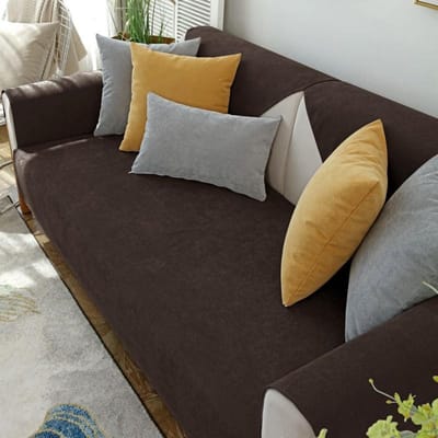 Waterdichte Corduroy Bankhoes Effen Kleur Bankhoes Combinatie Bankkussen voor Woonkamer Antislip Multifunctioneel voor Thuis 50x70cm 1pcs