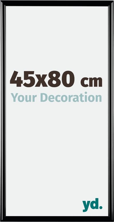 Your Decoration - Fotolijst 45x80 cm - Kunststof - Zwart Hoogglans - Bordeaux