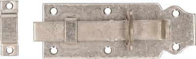 Deltafix schuifslot/hangslotschuif - 1x - 12 x 4.5cm - RVS - deur - schutting - hek