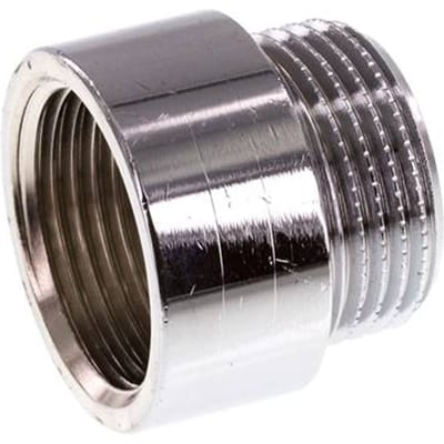 G 3/4'' F/M Verchroomd Messing Verlengstuk DIN 3523 - 15 mm