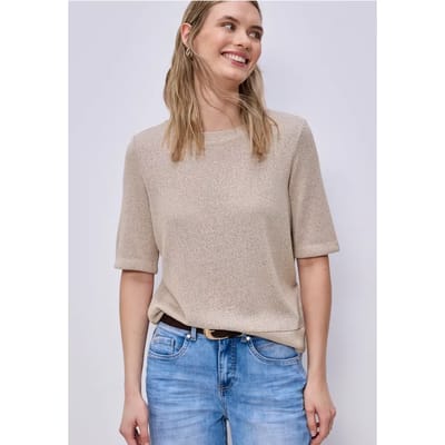 Shirt met een glitterlook