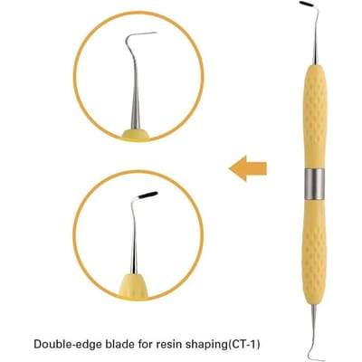 Couteau de restauration en résine dentaire Manche en silicone Outil d'odontologie esthétique pour les soins bucco-dentaires Instruments dentaires professionnels