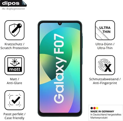 dipos – 4x Matte Beschermfolie geschikt voor Samsung Galaxy F07 | Krasbestendige & antireflecterende Screenprotector Ultra-Thin