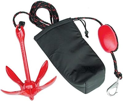 XL Grapnel Anker Systeem Inclusief 25ft Touw en Boei voor Boot en Watersport