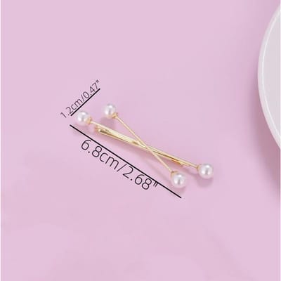 Simulatie Parel Kruis Haarklemmen X Haarklemmen Speldjes Eenvoudige Zijclip Bruidshoofddeksel Voor Vrouwen Meisjes Bruiden Haaraccessoires