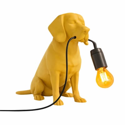 Fiastra Beagle tafellamp - hondenlamp - goud - E14 - 30 x 18 x 25 cm