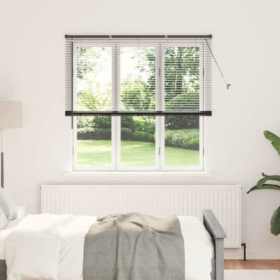 vidaXL - Venetiaanse - jaloezie - Zwart - 175 - x - 140 - cm - 25 - mm - Aluminium