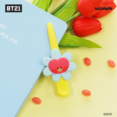 BTS (BangTan-jongens) BT21 minini haarclip Happy Flower, officieel, origineel, authentiek, K-POP, idool red