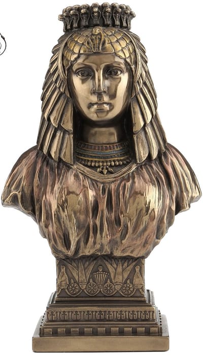 Veronese Design - Beeld/figuur - Egyptische Koningin Buste Art Deco - (hxbxd) 21,2 cm x 12,6 cm x 8,6 cm - Veronese Design