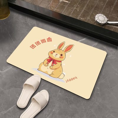 Badmat Absorberend Sneldrogend Antislip Groot Formaat Schattig Fris Toiletmat Toilet Diatomeeënaarde Tapijt 40 * 60cm Diatom Mud