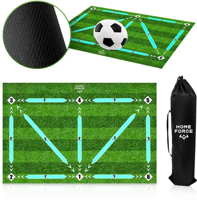Home Force Voetbalmat XL voor Kinderen - 90×60cm - Hoogwaardig Antislip - Met Draagtas & Antislip Sokken - Indoor Outdoor Skills