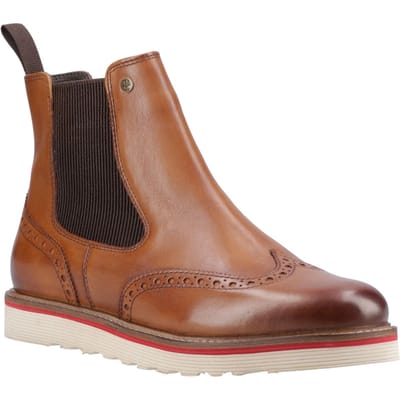 Hunter Orkney Brogue Dealer Boot Leren Heren Enkellaarzen In Tan