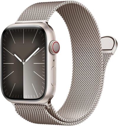 Stravo Milanese bandje - Starlight - Geschikt voor Apple Watch 46mm (Series 10/11), 45mm (Series 7/8/9), 44mm (Series 4/5/6, SE 1/2/3), 42mm (Series 1/2/3), 49mm (Ultra 1/2/3) - RVS Metaal Milanees Horlogebandje met magneetsluiting