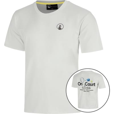Quiet Please Crush On Court Essentials T-shirt Heren-lichtgrijs, zwart