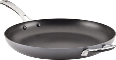 Koekenpan - Koekenpan met handvat - Koken en bakken - Hard geanodiseerd - 36 cm - Zwart