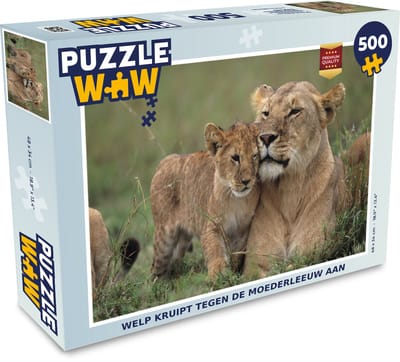 Puzzel Leeuw - Welp - Wild - Legpuzzel - Puzzel 500 stukjes