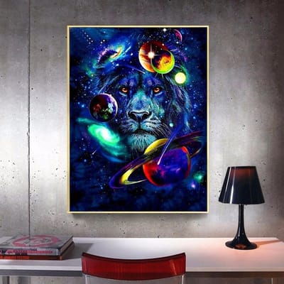 Diamant peinture pleine ronde arrivée animaux diamant mosaïque vente tigre diamant broderie 20X30 blue