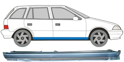 Volledige dorpel voor Suzuki Swift 1988-2004 / Rechts