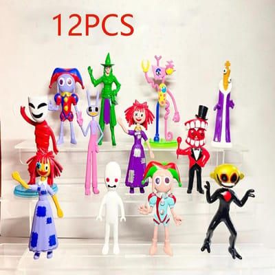 Het Geweldige Digitale Circus Figuur Pomni en Jax Pluche Poppen Speelgoed Schattig Geweldig Digitale Circus Figuur Kinderen Kinderen Kerstmis