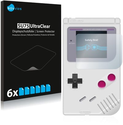 Savvies - Screenprotector voor Nintendo Gameboy -1989 - Folie Beschermfolie transparant 6 Stuks