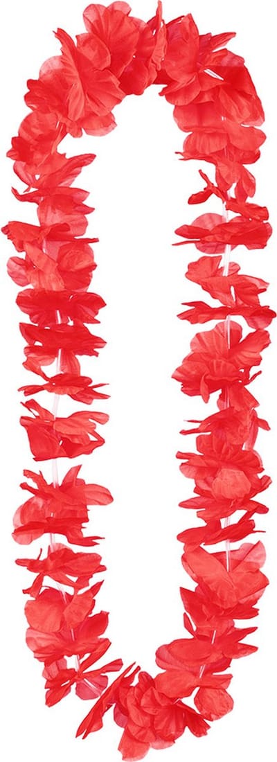 Boland - Hawaïkrans Ohana rood Rood - Volwassenen - Unisex - - Hawaii - Themafeest - Strandfeest - Carnaval
