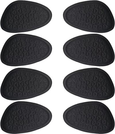 8 stuks Zachte Voorvoet Pads voor Hoge Hakken – Antislip Halve Inlegzolen, Comfortabele Voorvoet Kussentjes, Voetbescherming en Comfort Voorvoet Steunzolen - Zwart