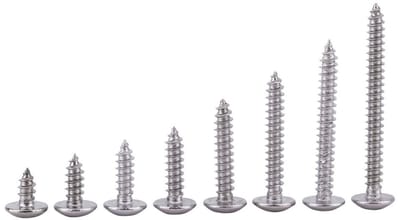 Dailygoods- Zelftappende Schroeven 200st - Roestvrij Staal 304 - Trusskop - Voor Hout/Plastic - Ideaal voor Krappe Ruimtes - Goede Corrosieweerstand