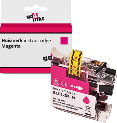 Go4inkt compatible met Brother LC-225XL m inkt cartridge magenta - Huismerk inkpatroon