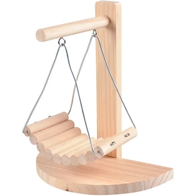 Duvoplus - Brug Voor Kooi - Knaagdier - Houten Schommelstoel 21,5x11,5x24cm - 1st