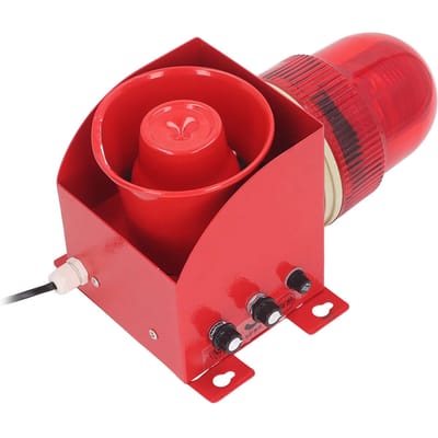 Industriële Sirene Alarm Volume Toon Instelbaar Waterdicht Sterk Helder Wandmontage Buiten Sirene Stroboscoop EU Stekker 220V