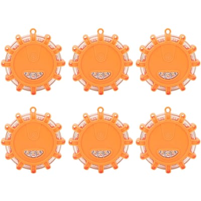 6 STuks 12V LED Waarschuwingslicht Waterdicht Stofdicht Hoge Helderheid Huis Auto Veld Noodverlichting Orange