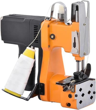 Zakkensluiter Machine - Verpakkingsmachine Naaimachine - Zakken Sluiten - Automatische Enkellijnsketting - 25x24x8cm - Zwart