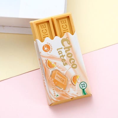 Kawaii Cartoon Chocolade Ontwerp Gum Grote Gum Student Schilderen Schrijven Potlood Gum Koreaanse Kantoorbenodigdheden voor School Kantoor oranje