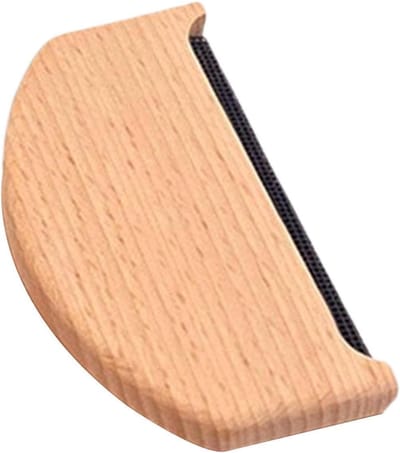 Pluisverwijderaar - Truien Schraper - Kleding Verzorgen - Wasbaar Materiaal - 7.7 x 4.5 cm - Natuurlijk Hout