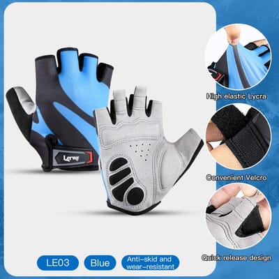 Zomer Halfvinger Professionele Fiets Handschoenen Antislip Schokabsorberende Pads Slijtvast MTB Trekking Fiets Motorhandschoenen Praktisch Gebruik M gray