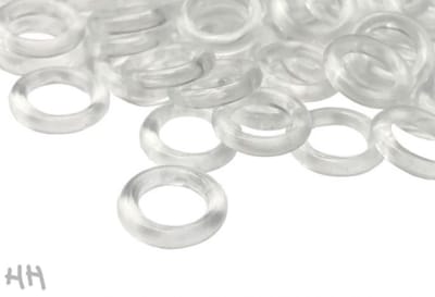 Nylon gordijn ringetjes - Transparante ringen voor vitrage - 20 stuks - 7mm gat - 11mm buitenkant