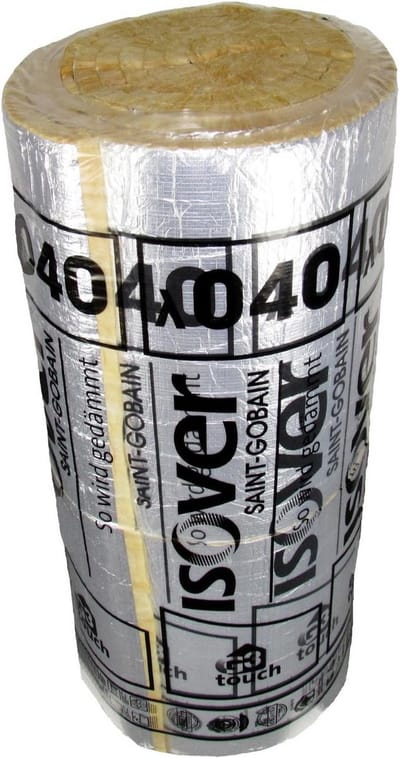 Soepele Glaswol Isolatiemat 40mm Dikke Dikte - Aluminium Folie Bekleding - 3,6 m²