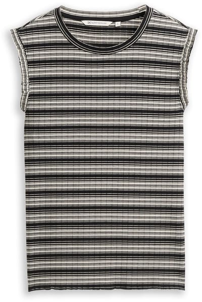 Tom Tailor Denim - Top met streepjesmotief - Maat XL - black white gradient stripe