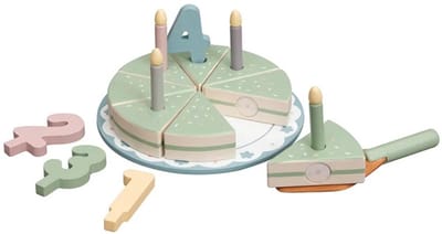LiasToys - Houten Montessori Verjaardagstaart - Zelf Versieren - Educatief Speelgoed Keuken - Verjaardag Baby 1, 2, 3 en 4 Jaar Taart - Keukenspeelgoed Accessoires - Houten Keukenaccessoires