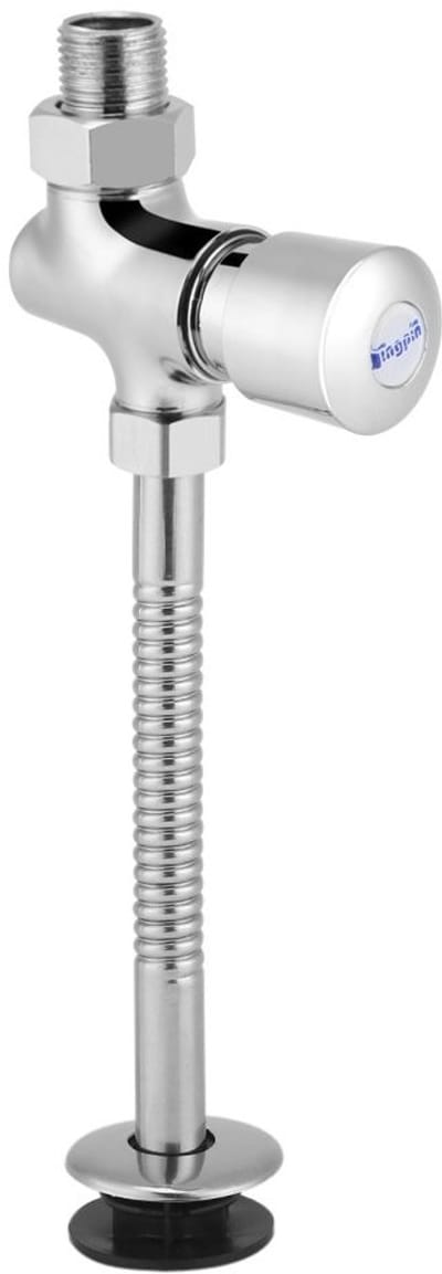 Allecto - Toilet Spoelklep - Urinal Valve - Handmatige Vertraging - Chroom - Waterbesparend - Geschikt voor Wasbak - 1/2 Inch
