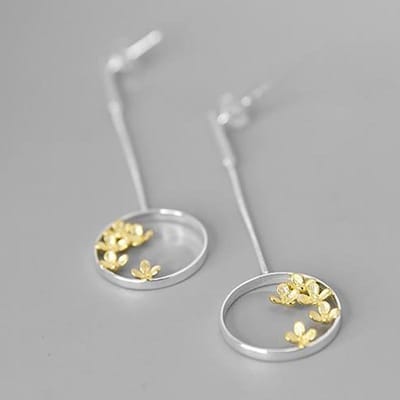 Ontwerper origineel nieuw rond holle zoetgeurend osmanthus vallende oorbellen dames persoonlijkheid elegant sieraden white