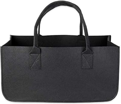 Vilten Tas Donkergrijs 50x25x25 cm – 1 of 2 Stuks voor Winkelen en Organiseren