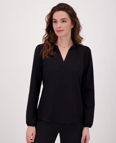 Je m'appelle Travelstof Top - Dames - Zwart - Maat XS