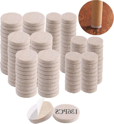 Meubelpads - Vloerbeschermers - Vloeren Beschermen - Zelfklevend Vilt - 136 Stuks - Beige