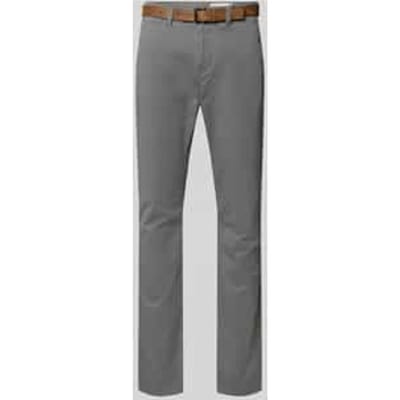 Tom Tailor Denim - Slim-fit chino met riem - Maat 28/32 - Castlerock Grey