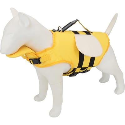 Gilet de sauvetage pour chien Été Forme d'animal Petite Abeille Moyen Petit Grands Chiens Gilet Maillot de bain Maillot de bain pour animal de compagnie (YELLOW,XS) jaune
