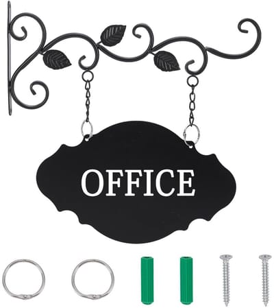LIVIA HOME- Hangbord met beugels - Dubbelzijdige muurhanger - Decoratie bord - Wandmontage - 185x384x16mm - Geschikt voor klaslokaal/deurdecoratie - Decoratiebord