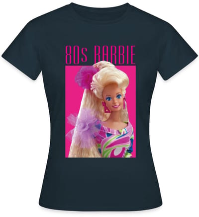 Barbie Portret Karakter Jaren 80 T-Shirt Dames