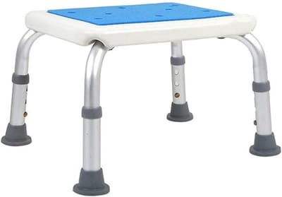 Douchekruk - Badbank Stoel - Veilig Douchen - 3 Hoogtes Verstelbaar - Tot 136 kg - Blauw