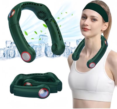 Opvouwbare Nekventilator - USB-Oplaadbaar - Mini-Koelventilator met 3 Snelheden - Voor Buiten en Binnen